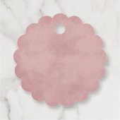 水エレガント色フローラリースピンク結婚ズ フェイバータグ (裏面)