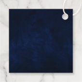 水エレガント色フローラリースメリークリスマス フェイバータグ (裏面)