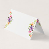 水エレガント色フローラリース 名刺 (裏面)