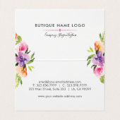 水エレガント色フローラリース 名刺 (内部フラット)