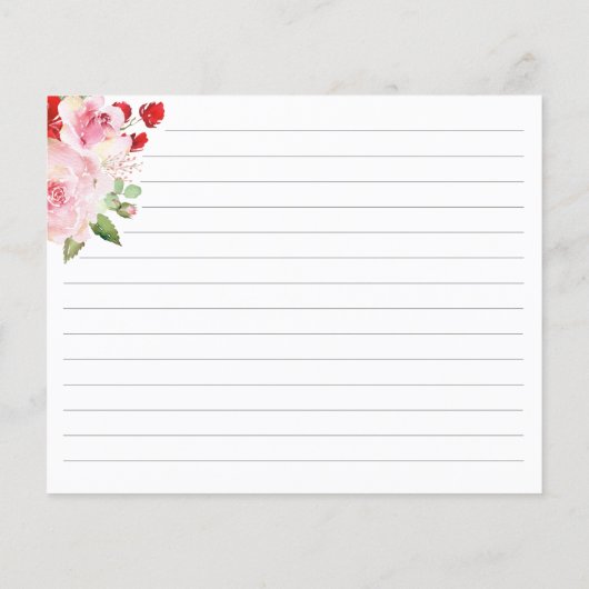 水エレガント色フローラレシピカード (裏面)