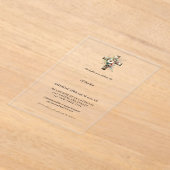 水エレガント色フローラ交差確認 アクリル招待状 (レイダウン)