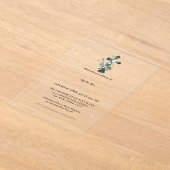 水エレガント色フローラ交差確認 アクリル招待状 (レイダウン)