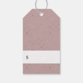 水エレガント色フローラ価格ラベル ギフトタグ (裏面)