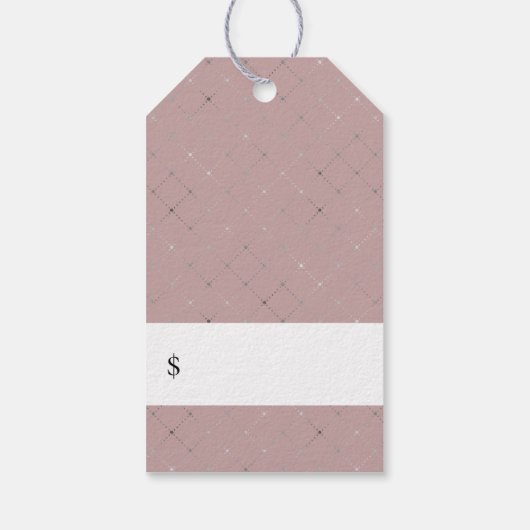 水エレガント色フローラ価格ラベル ギフトタグ (裏面)