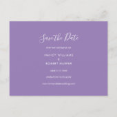 水エレガント色フローラ写真の保存日付 案内ポストカード (裏面)