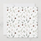 水エレガント色フローラ冬ブライダルブランチ 招待状 (裏面)