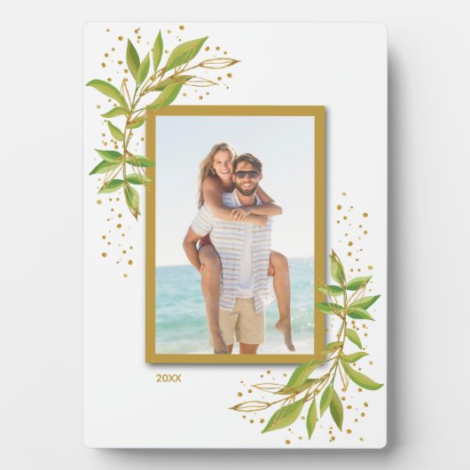 水エレガント色フローラ卓上イーゼル写真 フォトプラーク (正面)