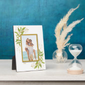 水エレガント色フローラ卓上イーゼル写真 フォトプラーク (側面)