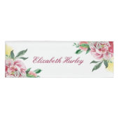 水エレガント色フローラ名タグ 名札 (正面)