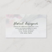 水エレガント色フローラ名刺 名刺 (裏面)
