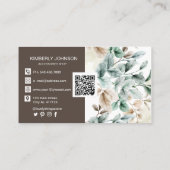 水エレガント色フローラ名刺 名刺 (裏面)