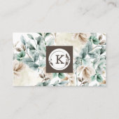 水エレガント色フローラ名刺 名刺 (正面)