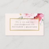 水エレガント色フローラ名刺 名刺 (裏面)