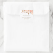 水エレガント色フローラ名蔵書票ラベル スクエアシール (バッグ)