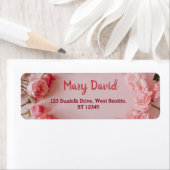 水エレガント色フローラ差出人住所ラベル ラベル (インサイチュ)