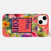 水エレガント色フローラ引用文「この女の子缶」 Case-Mate iPhoneケース (裏面 (横))