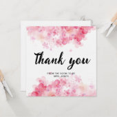 水エレガント色フローラ感謝していブライダルシャワー カード (正面/裏面インサイチュ)