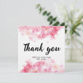 水エレガント色フローラ感謝していブライダルシャワー カード (スタンド正面)