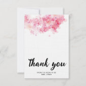 水エレガント色フローラ感謝していブライダルシャワー カード (正面)