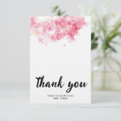 水エレガント色フローラ感謝していブライダルシャワー カード (スタンド正面)