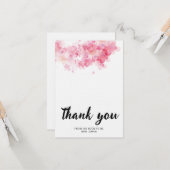 水エレガント色フローラ感謝していブライダルシャワー カード (正面/裏面インサイチュ)