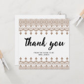 水エレガント色フローラ感謝していブライダルシャワー カード (正面/裏面インサイチュ)