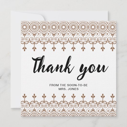 水エレガント色フローラ感謝していブライダルシャワー カード (正面)