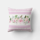 水エレガント色フローラ投げクッション クッション (裏面)