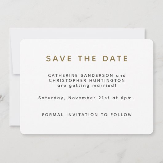 水エレガント色フローラ日付カードの保存 セーブザデート (裏面)