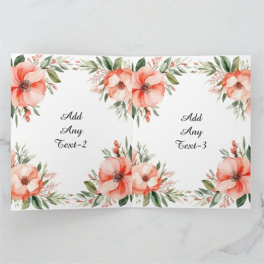 水エレガント色フローラ枠 カード (内部)