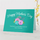 水エレガント色フローラ母の日 カード (黄色い花)
