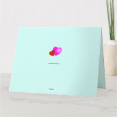 水エレガント色フローラ母の日 カード (裏面)