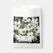 水エレガント色フローラ白黒 フェイバーバッグ (正面)