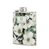 水エレガント色フローラ白黒 フラスク (左)