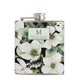 水エレガント色フローラ白黒 フラスク