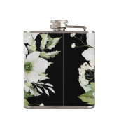 水エレガント色フローラ白黒 フラスク (裏面)