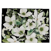 水エレガント色フローラ白黒 ラージペーパーバッグ (裏面)