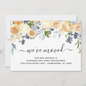 水エレガント色フローラ移動案内カード 案内状 (正面)