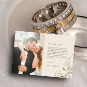 水エレガント色フローラ結婚の写真 サンキューカード