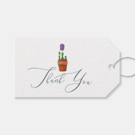 水エレガント色フローラ結婚の感謝 ギフトタグ