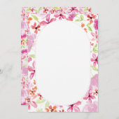 水エレガント色フローラ結婚式招待状 セーブザデート (正面/裏面)