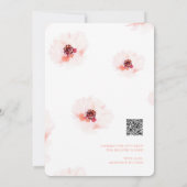 水エレガント色フローラ結婚式招待状 招待状 (裏面)