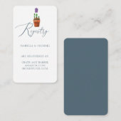 水エレガント色フローラ結婚登録簿 エンクロージャーカード (正面/裏面)