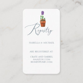 水エレガント色フローラ結婚登録簿 エンクロージャーカード