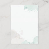 水エレガント色フローラ結婚詳細 エンクロージャーカード (裏面)