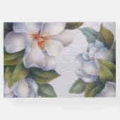 水エレガント色フローラ結婚、披露宴 ゲストブック (裏面)