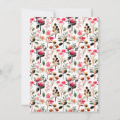 水エレガント色フローラ緑パーソナライズされた域 ノートカード (裏面)