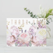 水エレガント色フローラ葬式 サンキューカード (スタンド正面)