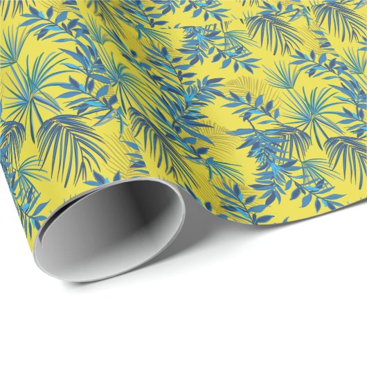 水エレガント色フローラ装飾模様 ラッピングペーパー (ロールコーナー)